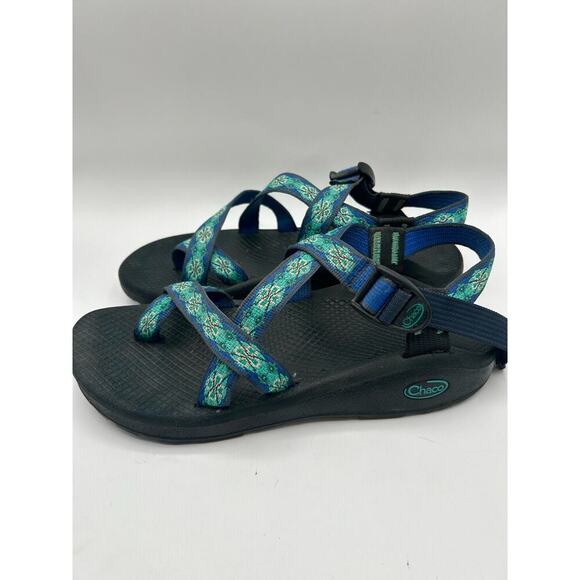 Chaco Z Cloud 2 Sandals Aqua Blue/Black Hiking Comfort J105548 - WMNS Sz 9 - Picture 2 of 10